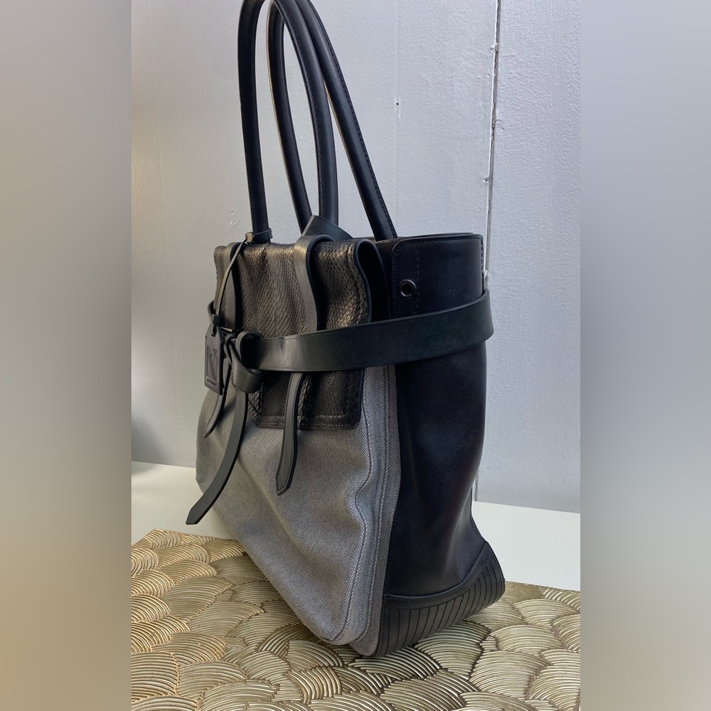 Reed Krakoff Boxer Tote Large Black and Gray Top Handle Bag - Picture 12 of 15